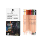 6 Pcs White /12pcs Color Set Charcoal Pencils - ATSProducts