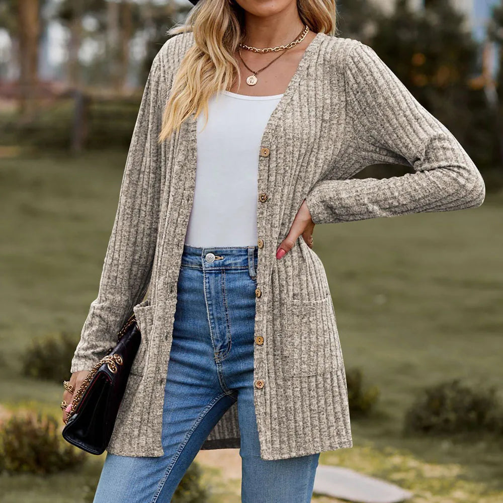 Mooclound Loose Long Pit Pocket Cardigans - ATSProducts