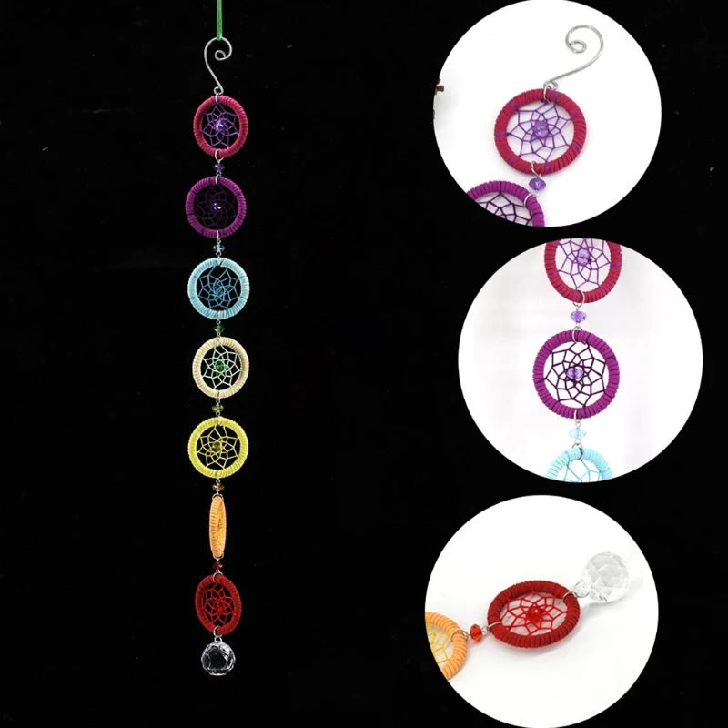 Handmade Chakra Dream Prisms Suncatcher with 40mm Chandelier Ball - ATSProducts