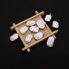 Large Square Natural Freshwater Pearl Pendants - ATSProducts