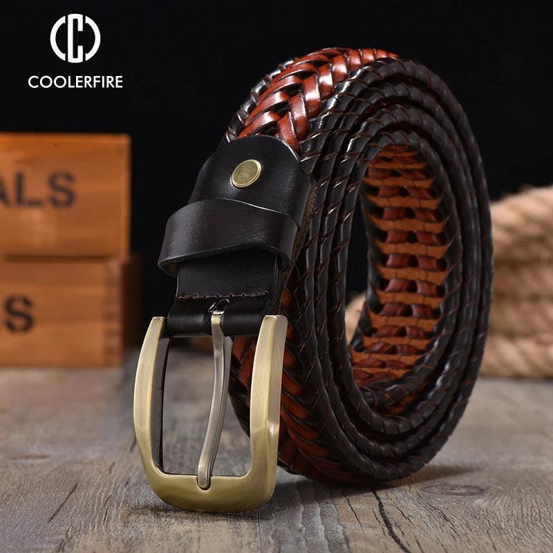Genuine Leather Braided Belts - ATSProducts