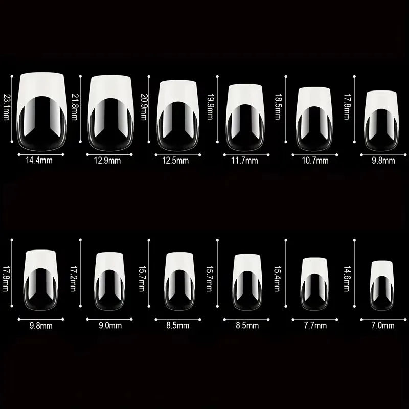 Multi-Color Medium-Length 120-Piece  Press-On Nails