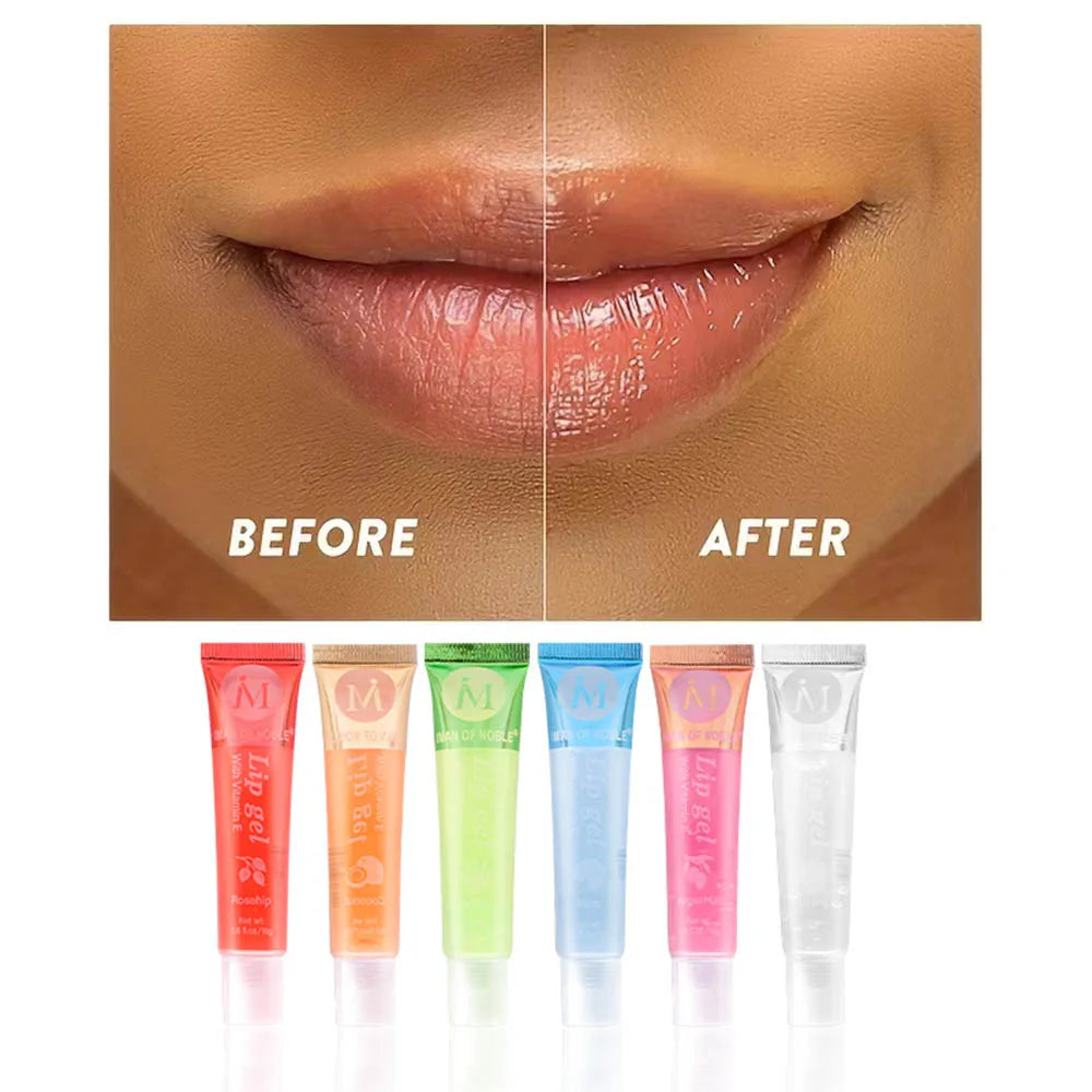 6 Pcs Fruity Flavor Hydrating Moisturizing Lip Gloss Set - ATSProducts