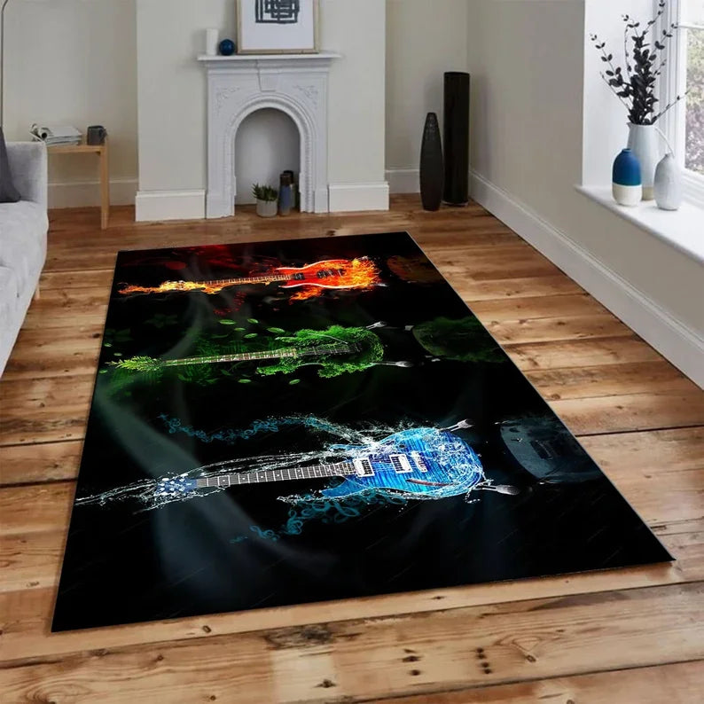 Guitar Themed Rug - ATSProducts
