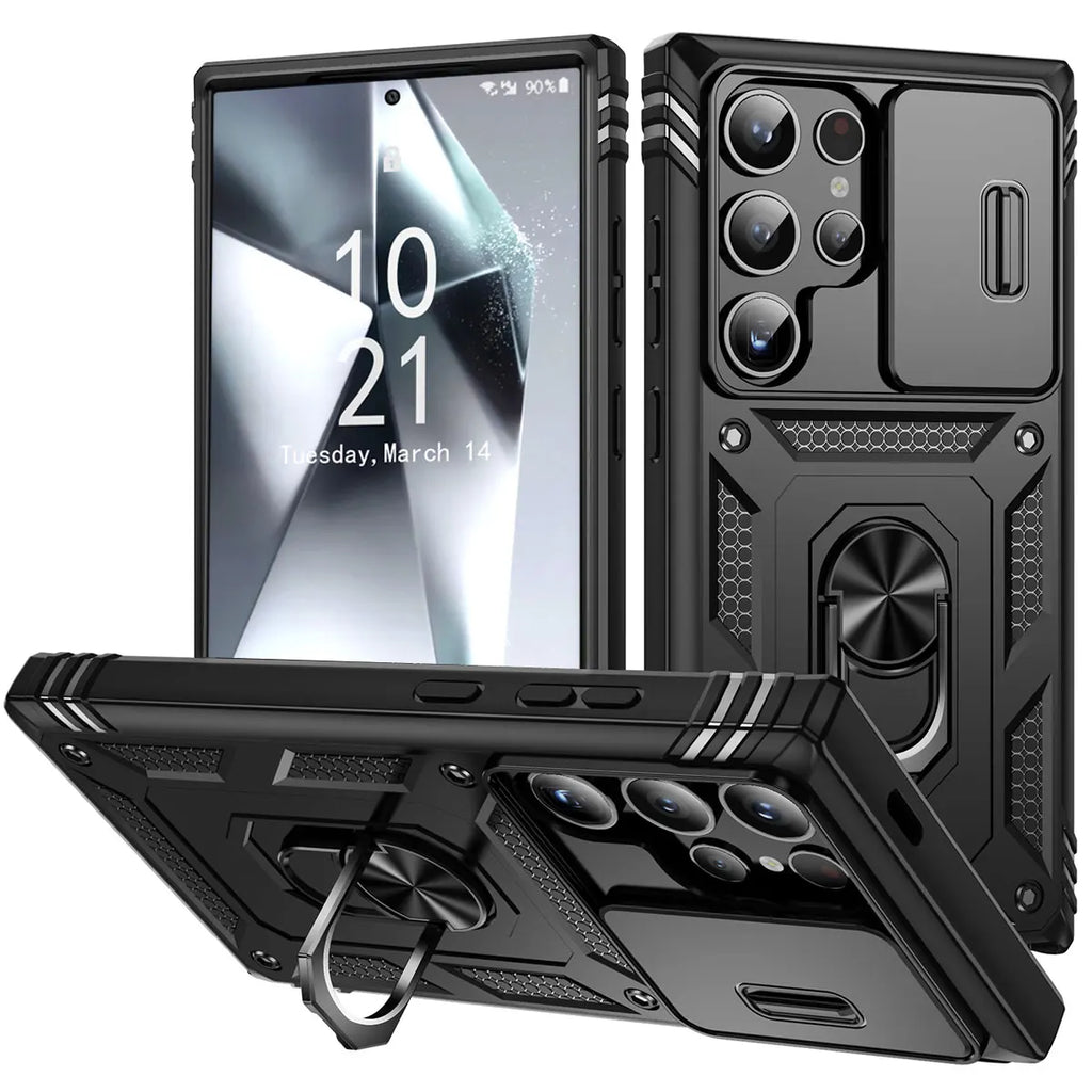 Phone Case Hybrid Ring Kickstand Hard Shockproof Cover - ATSProducts