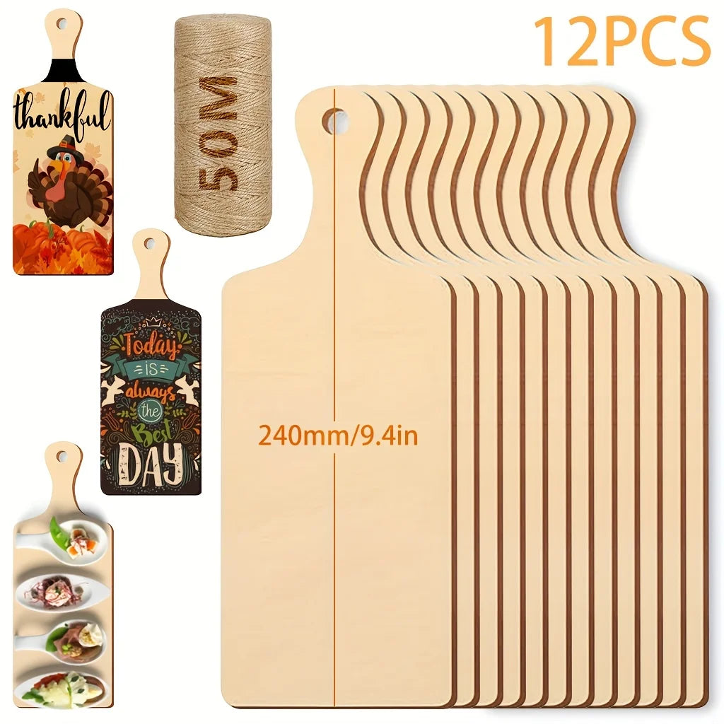 6pc/12pcs/24pcs Mini Wooden Cutting Board - ATSProducts