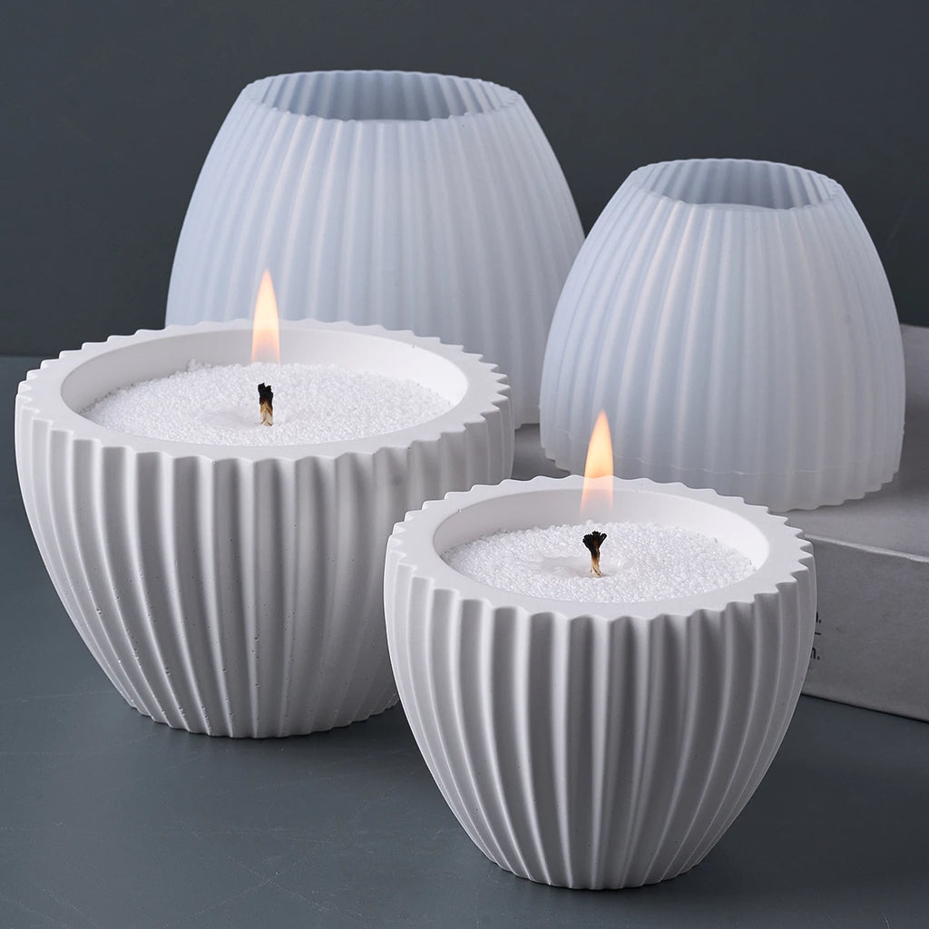 UdoCOol Round Striped Candle Jar - ATSProducts