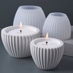UdoCOol Round Striped Candle Jar - ATSProducts