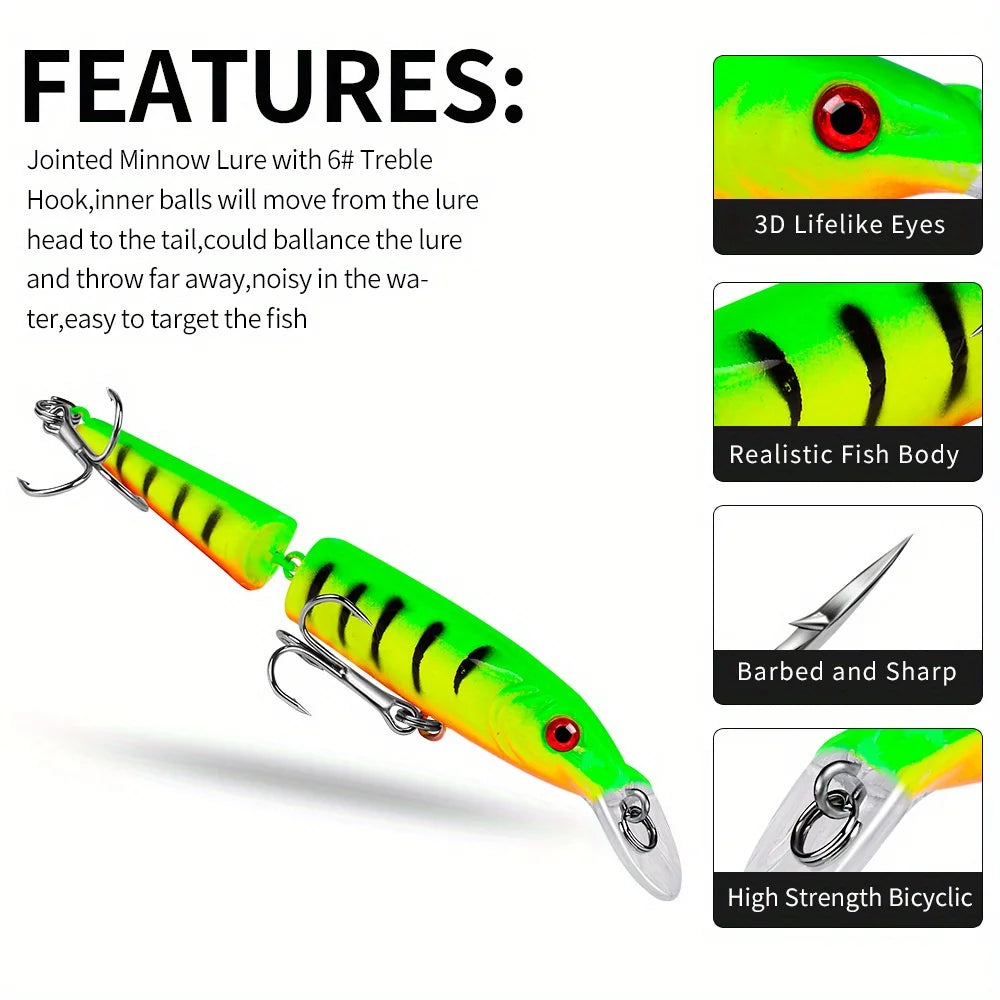 Jooyoo 1pc Artificial Jointed Pike Wobblers - ATSProducts