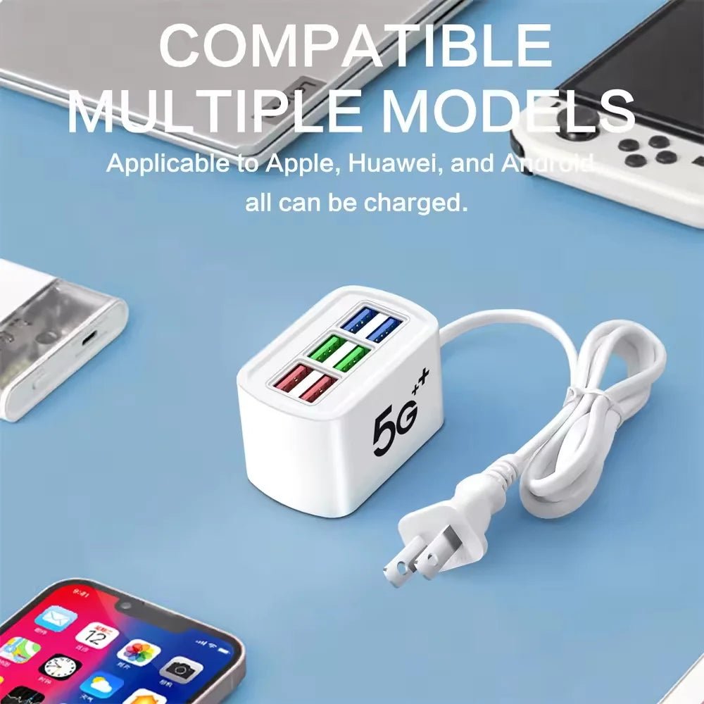 6 USB Charger Power Strip Universal Fast Charging - ATSProducts