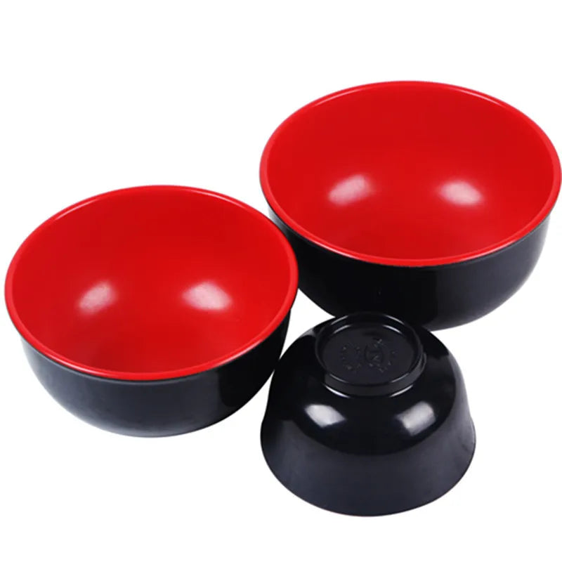 Black Red Melamine Bowls - ATSProducts