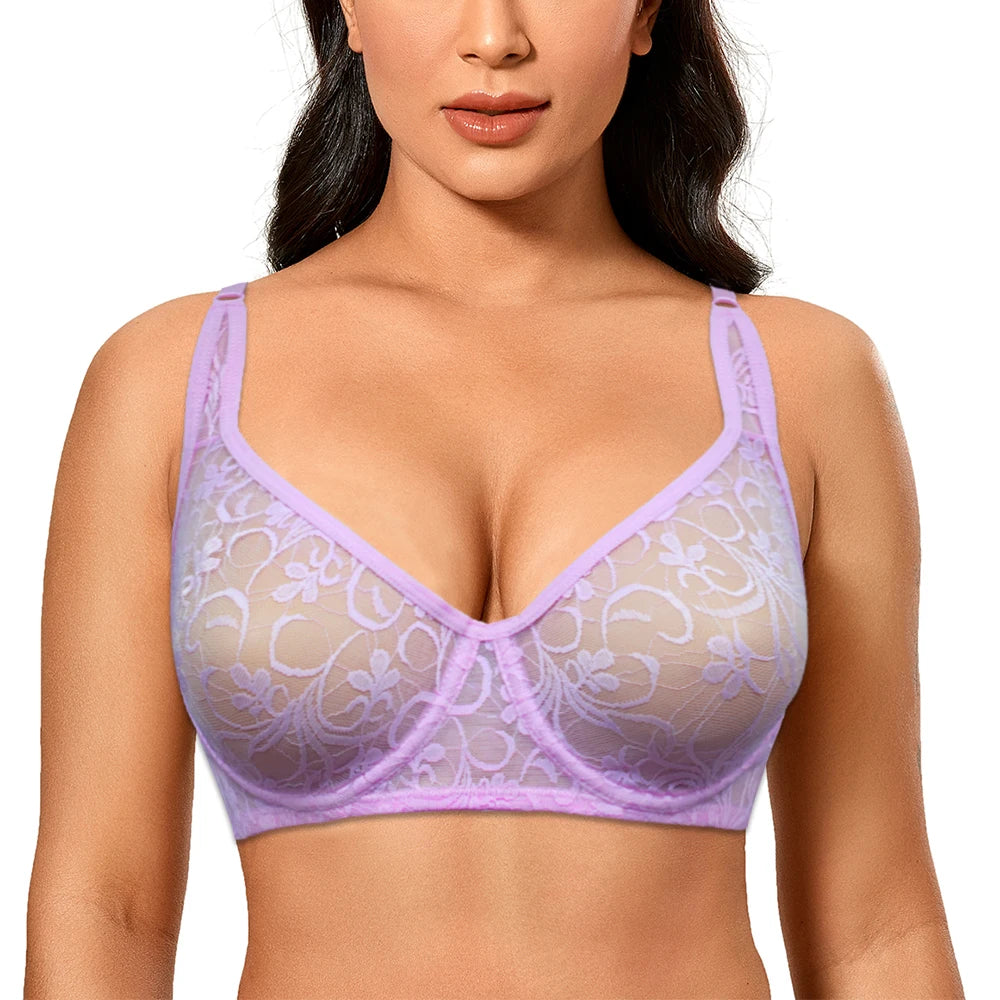 Lace Mesh Underwire Bras - ATSProducts