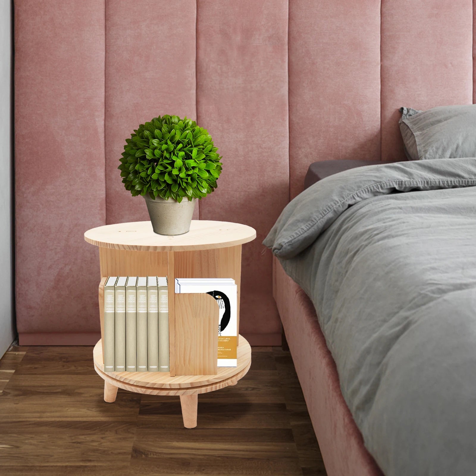 Bookshelf Organizer 360 Rotating Bookcase Storage Shelf Rack - ATSProducts