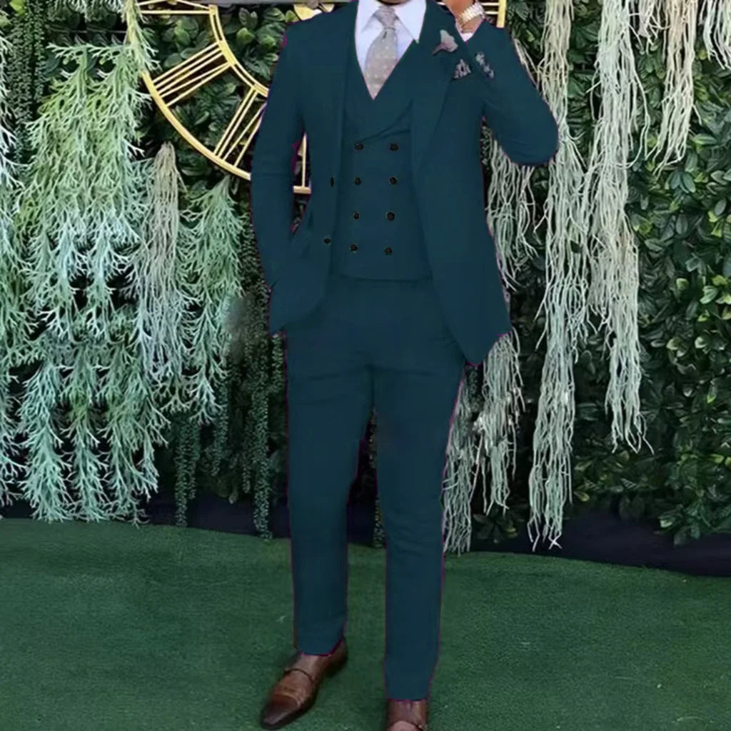 Men's Slim-Fit Three-Piece Suit - ATSProducts