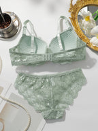 2 Pcs Floral Bra & Panties Set - ATSProducts