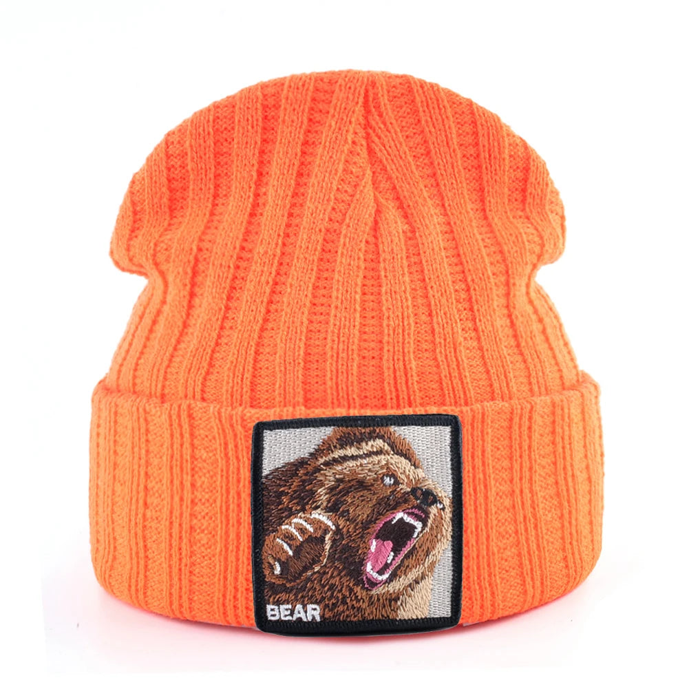 K Kissbaobei Embroidered Bear Design Beanies - ATSProducts