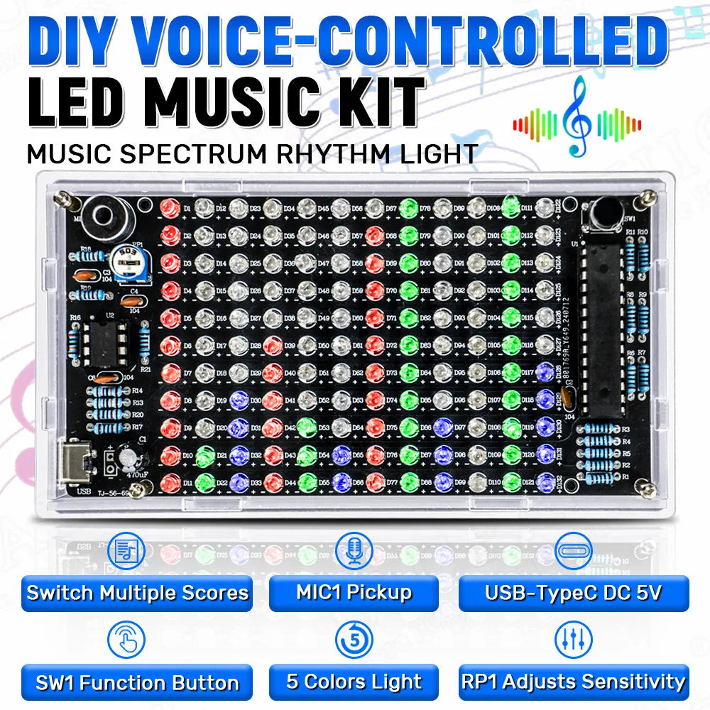 UICPAL DIY Sound Control LED Electronic Kits - ATSProducts