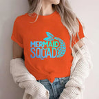 Mermaid Squad Print T-Shirts - ATSProducts