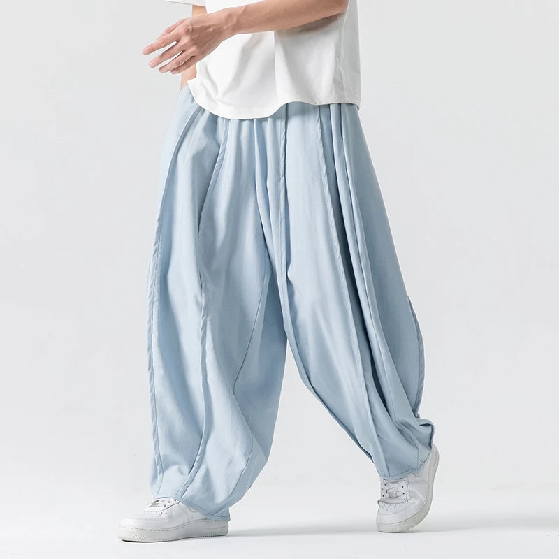 Favocent Men's Wide-Leg Pants