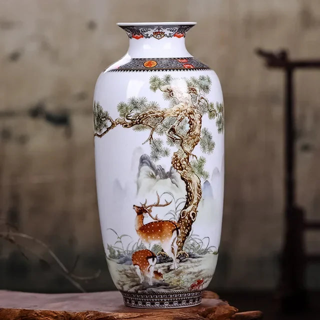 Mosheng Ceramic Jingdezhen Chinese Traditional Flower Vases