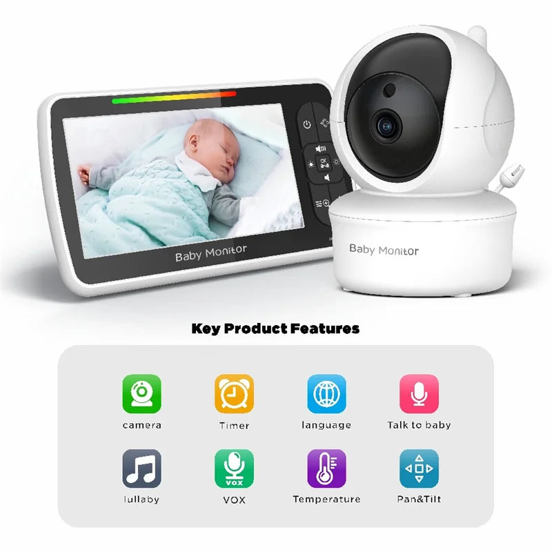 Babystar 5inch Video Baby Monitor with Remote