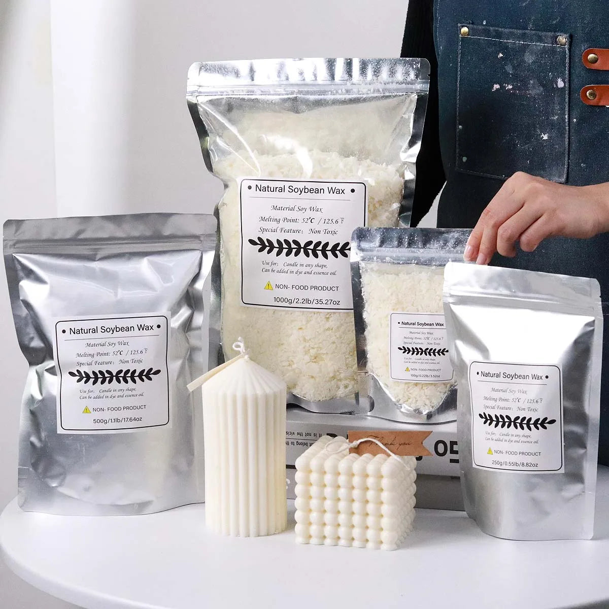 UdoCool 500g/1kg Natural Soy Wax - ATSProducts