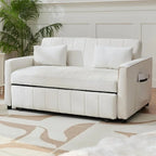 55.51" Convertible Sleeper Sofa Bed
