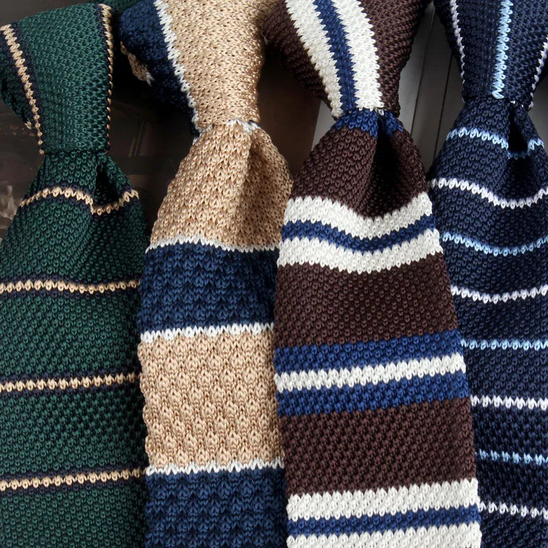 Kroaesha Striped Knitted Neckties - ATSProducts