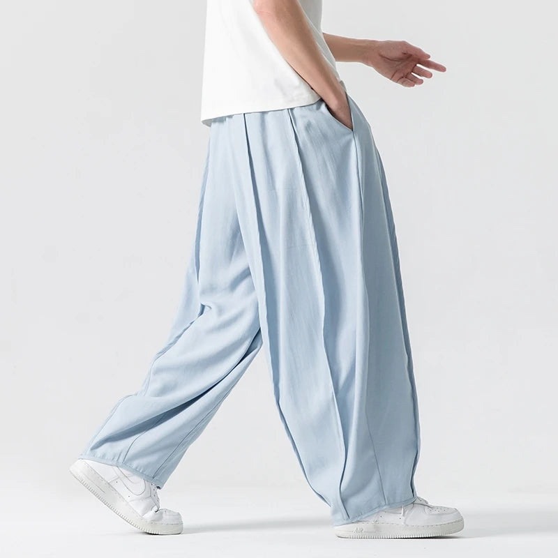 Favocent Men's Wide-Leg Pants
