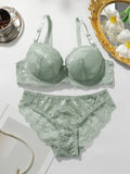 2 Pcs Floral Bra & Panties Set - ATSProducts