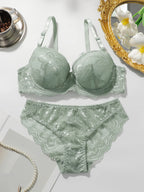 2 Pcs Floral Bra & Panties Set - ATSProducts