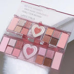 12 Colors Love Heart Pink Eyeshadow Palette - ATSProducts