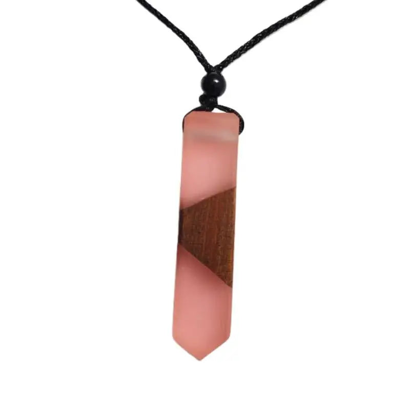 Miaiti Geometric Handcrafted Wood & Resin Pendant - ATSProducts