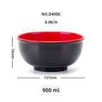 Black Red Melamine Bowls - ATSProducts
