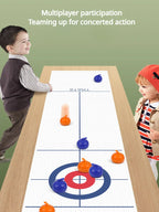 Tabletop Curling Game with 8 Rollers & Shuffleboard Pucks! - ATSProducts