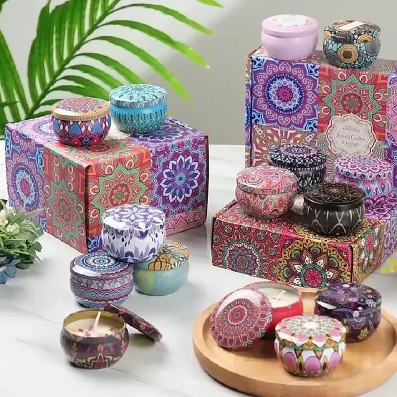 1/4PCS Vintage Scented Candles Soy Wax Candle Jars - ATSProducts