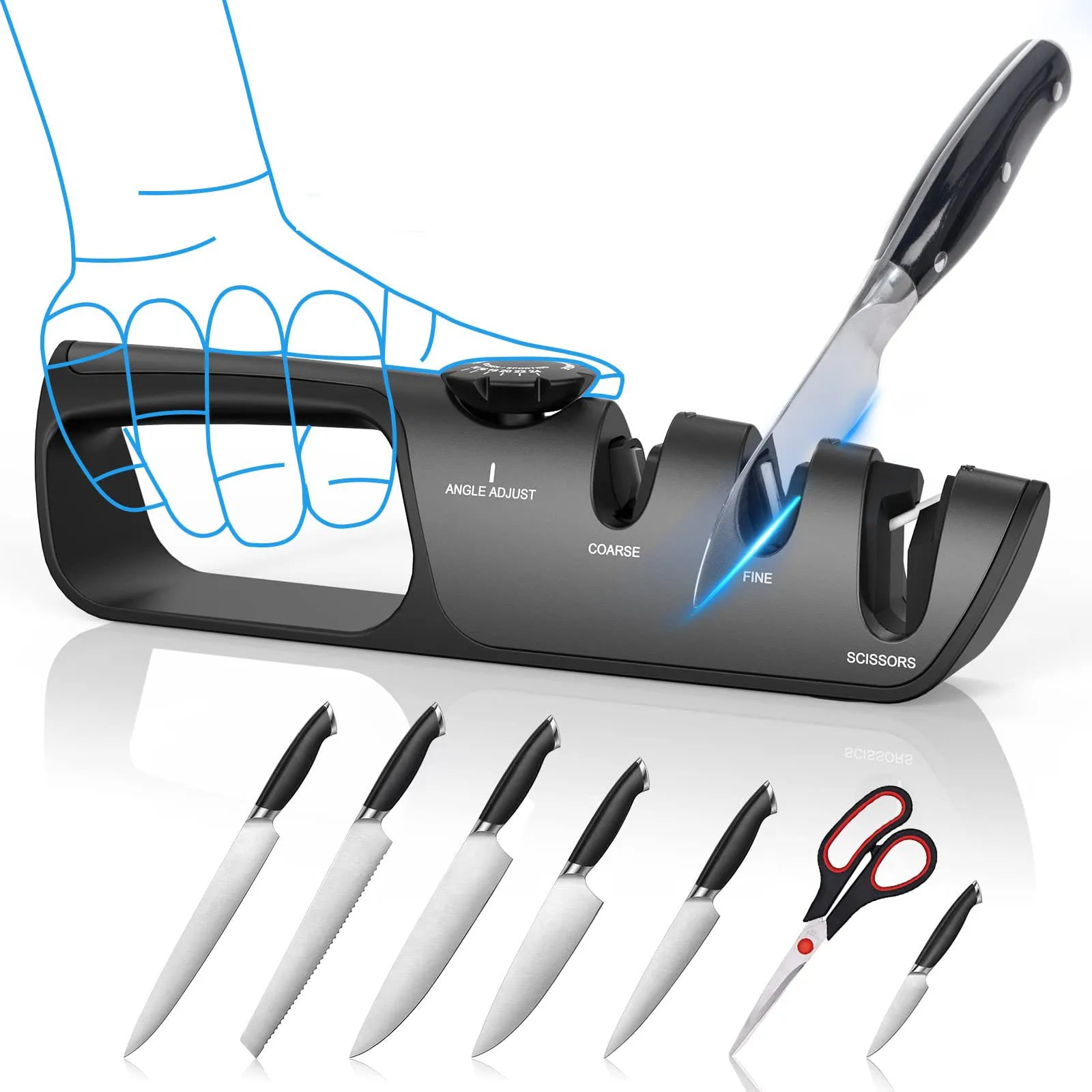 4 in 1 Adjustable Angle Kitchen Knife Sharpener - ATSProducts