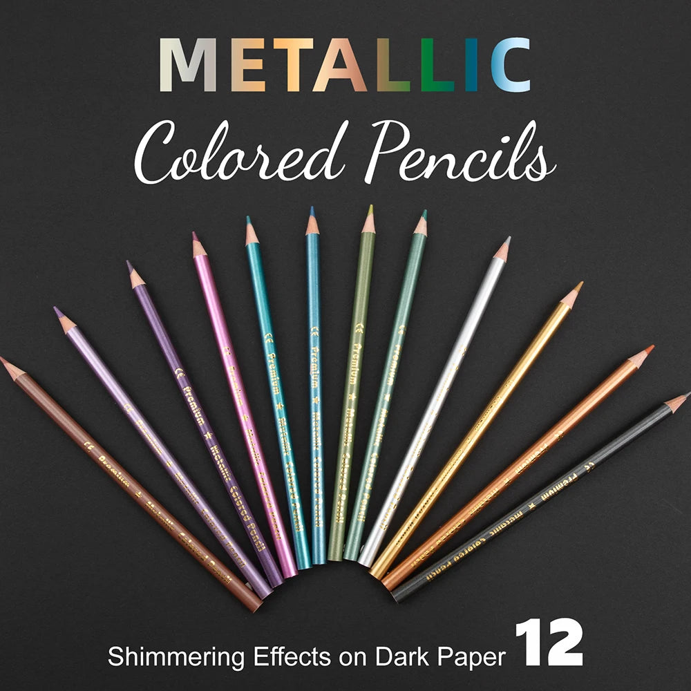 Brilliant Color Metallic Colored Pencils - ATSProducts