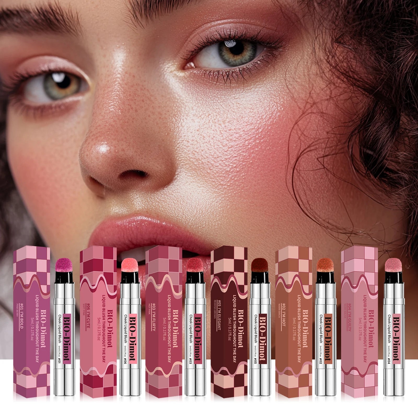 6 Colors Liquid Blush Stick with Sponge Tip - ATSProducts