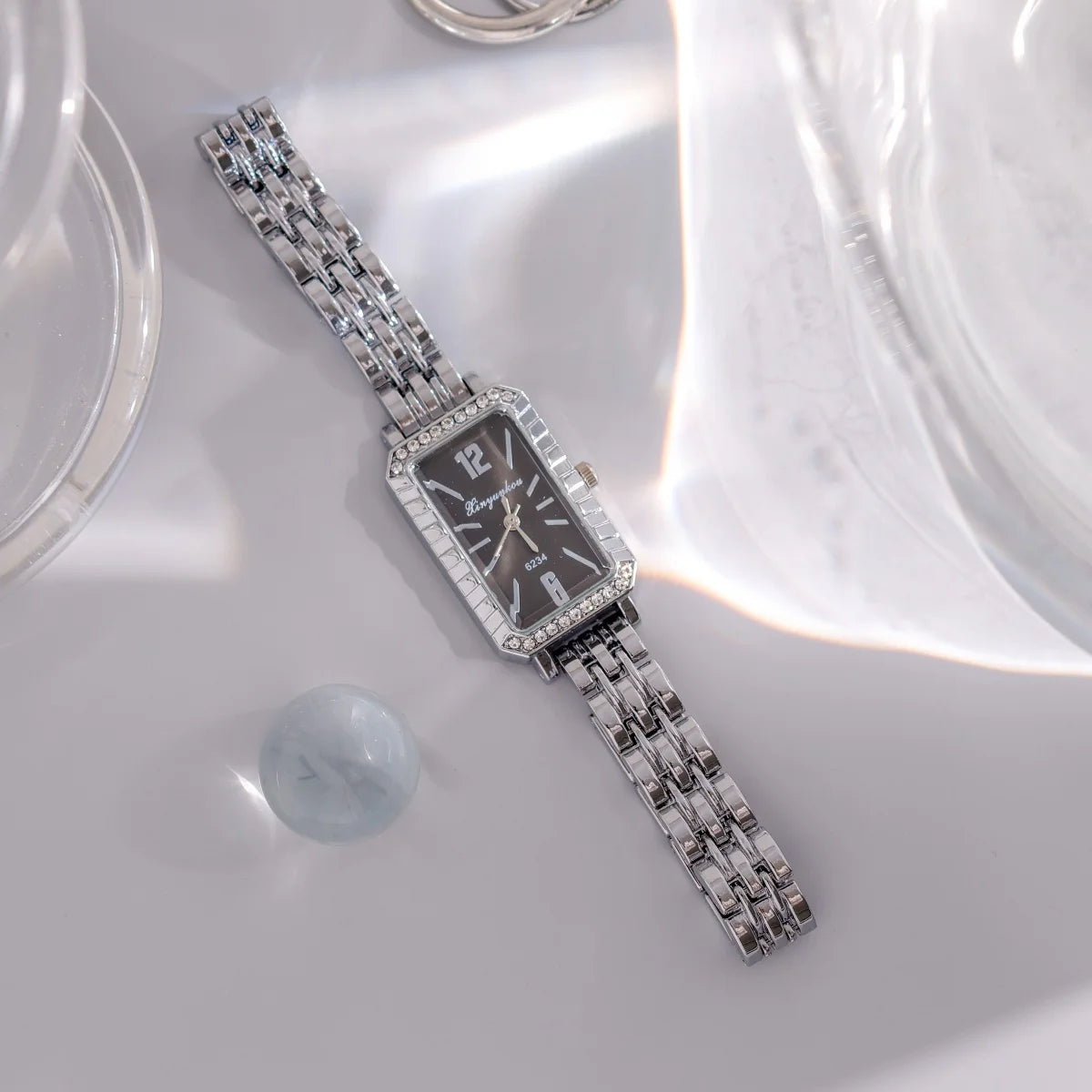 Classic Watch With Rectangular Dial - ATSProducts