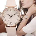 Leather Analog Quartz Watch - ATSProducts