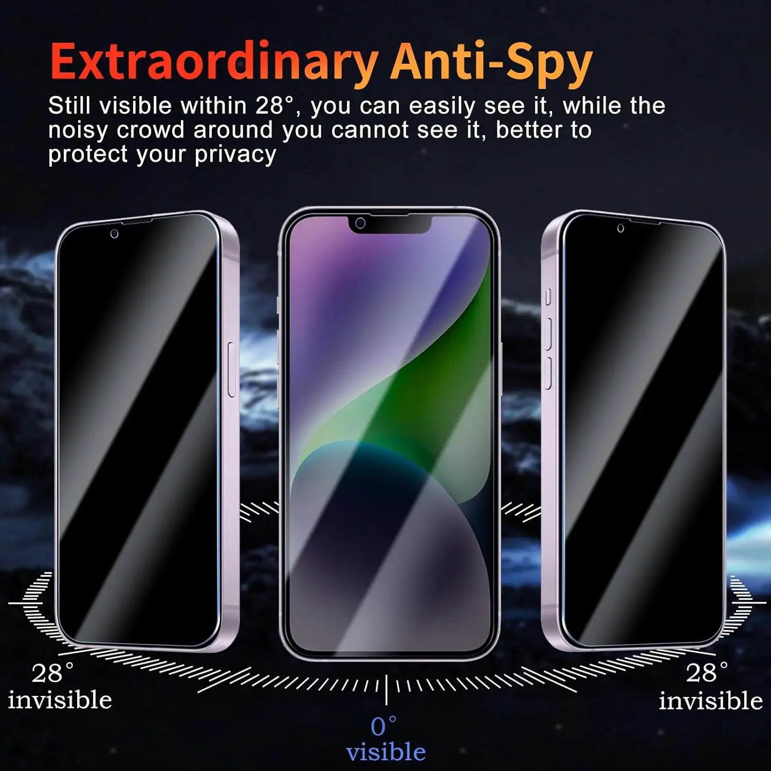 3Pcs 9H Anti Spy Tempered Glass Privacy Screen Protector - ATSProducts
