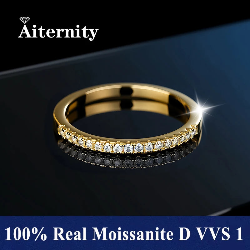 Platinum-Plated Moissanite Eternity Band - ATSProducts