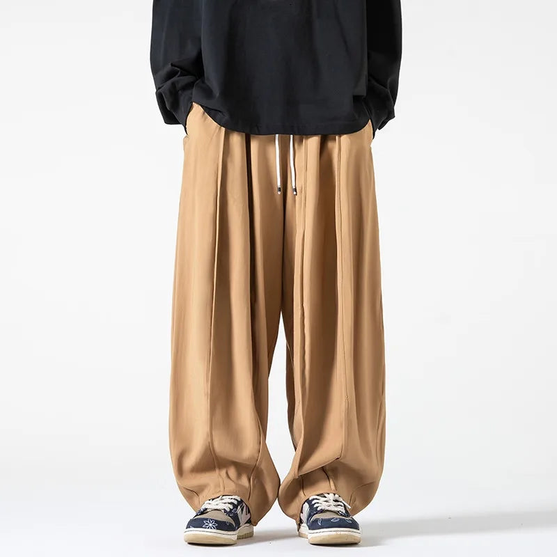 Favocent Men's Wide-Leg Pants