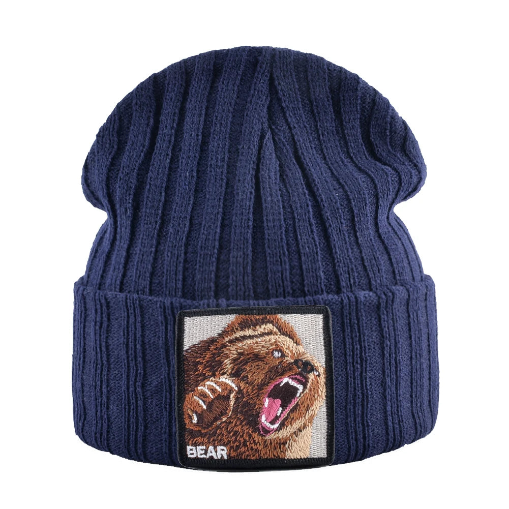 K Kissbaobei Embroidered Bear Design Beanies - ATSProducts