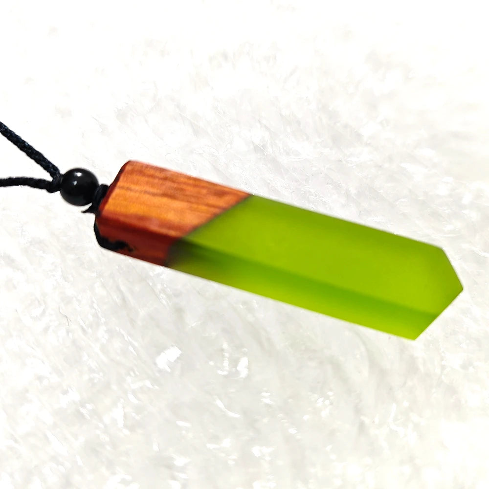 Miaiti Geometric Handcrafted Wood & Resin Pendant - ATSProducts