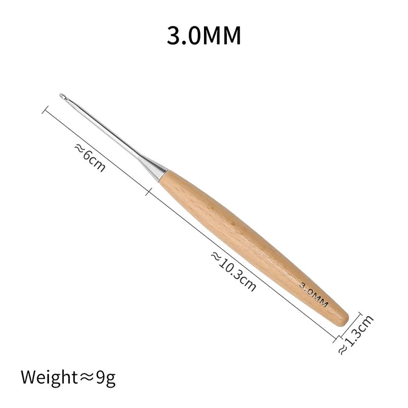 3-12mm Solid Wood Handle Crochet Hooks - ATSProducts