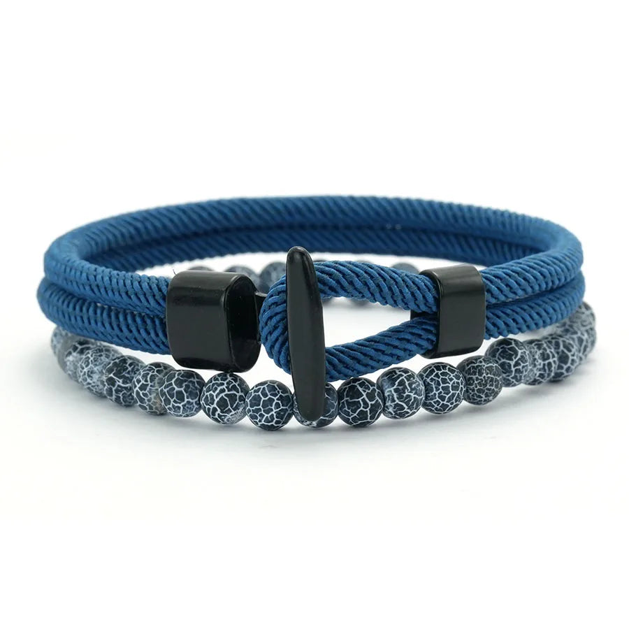 Diffone Classic 2Pc Rope and Beaded Bracelet - ATSProducts