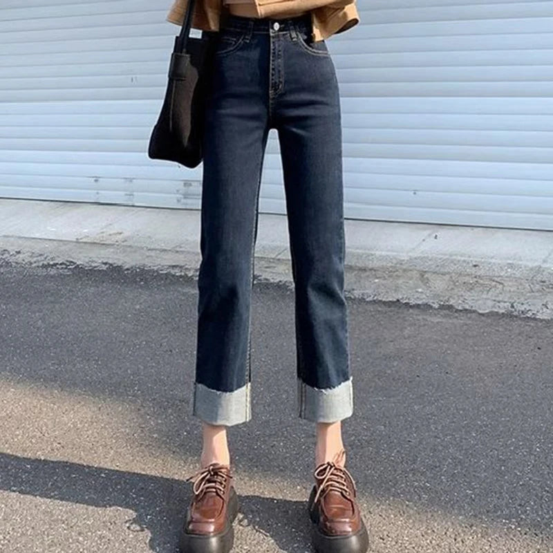 Women's High-Waist Straight-Leg Jeans - ATSProducts