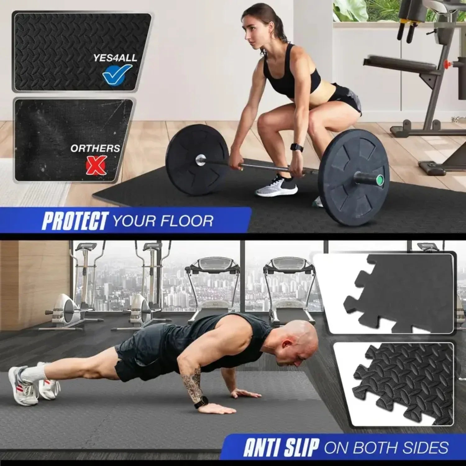 DhDh 8 - Piece Interlocking Gym Mat - ATSProducts